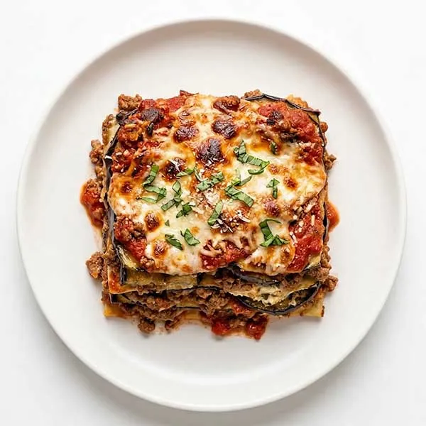 Beef & Eggplant Lasagna Layers with Marinara